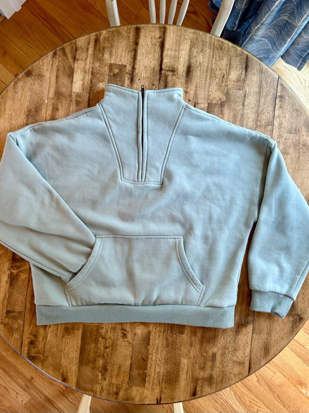 Quarter-Zip Pullover Sweatshirt - Light Sage